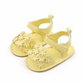 thumbnail image 4 of Otqutp Kids Comfort Sandals Baby Toddler Girls PU Leather Soft Open Toe Summer Sandals Flower Princess Flat Shoes for Summer 0-12 Months, 4 of 7