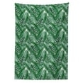 thumbnail image 3 of Ambesonne Palm Leaf Tablecloth Rectangular Table Cover, Watercolor Jungle, 60"x90", Forest Green and White, 3 of 4