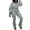 gray, variant on Two-Piece Women’s Fleece-Lined Half-Zip Mock Neck Tracksuit Set, Waist-Cinched Sweatshirt and Drawstring Pants, Warm Cozy Casual Lounge Outfit for Daily Wear