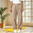 thumbnail image 2 of Plebaso Boys Girls Sweatpants Elastic Bottom Casual Joggers High Waist Solid Color Sweat Pants for Kids, 2 of 5
