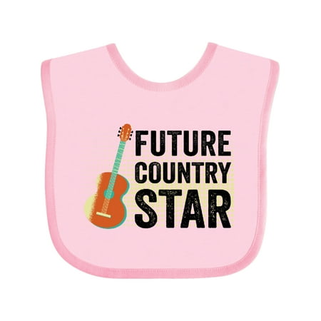 

Inktastic Guitar Music Future Country Star Gift Baby Boy or Baby Girl Bib
