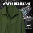 thumbnail image 5 of Maplenight Windproof Jackets for Women Waterproof Windbreaker Jacket Full Zip Up Lightweight Outdoor Hiking Travel Outerwear with Pockets, 5 of 8