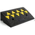 thumbnail image 2 of Ourlova Heavy Duty Rubber Curb Ramp - 15 Ton (33 000 Lbs) Capacity 4.1in Rise Height for Driveways Loading Docks & Wheelchairs UV-Resistant Non-Slip Surface with Reflective Stripe, 2 of 7