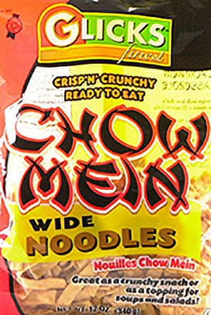 GLICKS - Chow Mein Wide Noodles 10OZ ( Pack of 12)