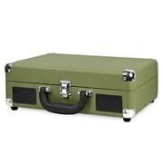 Victrola Bluetooth Portable Suitcase Record Player with 3-Speed Turntable - Olive Green