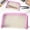 Pink, variant on Pencil Pouch - Canvas Pen Bag - Zippered Stationery Organizer - 1-Pack - Pink