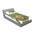thumbnail image 2 of Ambesonne Colorful Fitted Sheet & Pillow Sham Set, Owl Eye, Twinxl, Multicolor, 2 of 2
