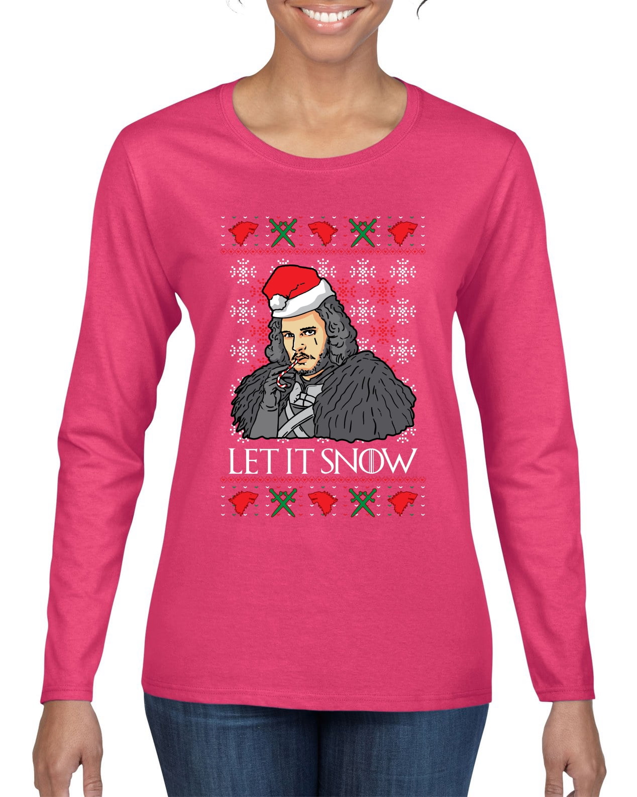 walmart ugly christmas sweater let it snow
