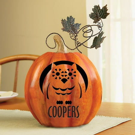 Personalized Pumpkin Table Decoration, Owl