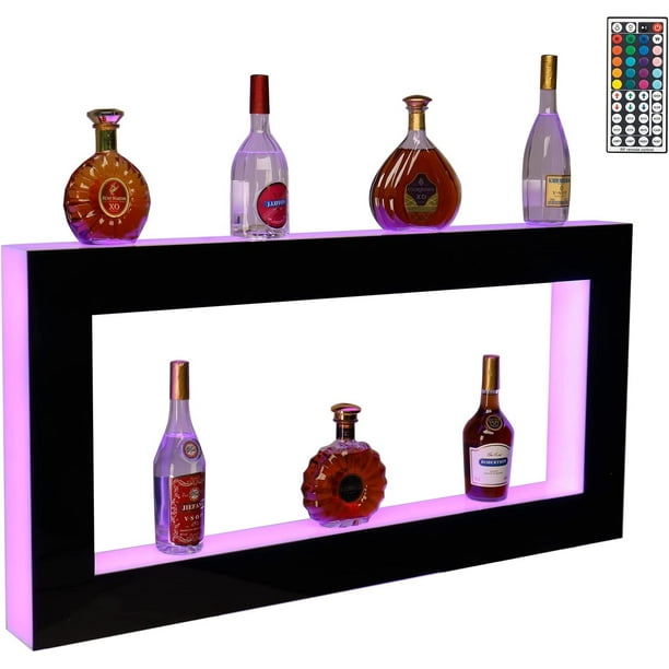 ROVSUN 48" Wall Mounted LED Liquor Shelf Display w/ Remote Control