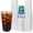 100, variant on 50 Pack Round Bottom Clear Plastic Cups with Sip , 16 oz Disposable Iced Coffee Cups with Strawless , To Go Cold Drink Cups for Smoothies, Juices, Parties