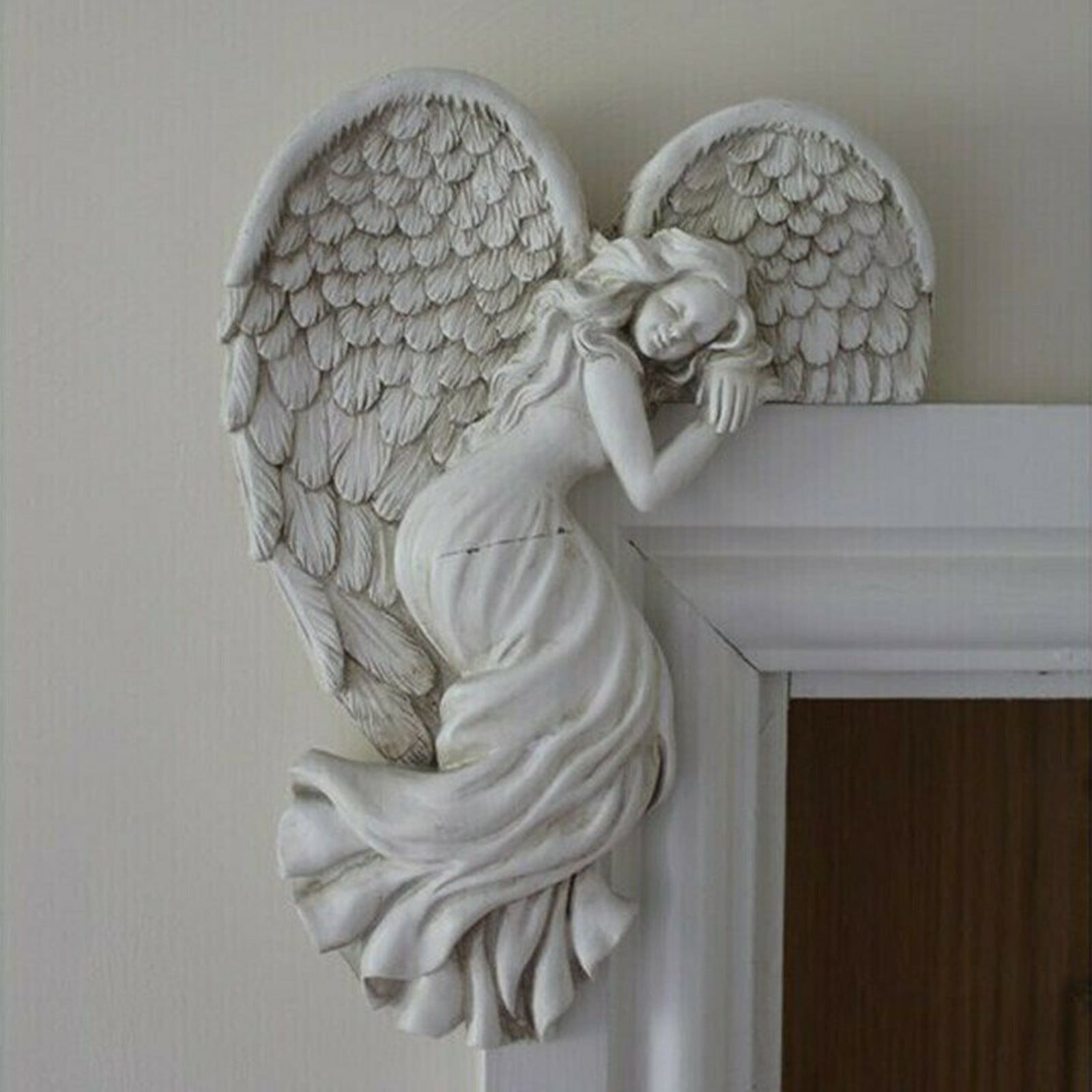 Angel Art Sculpture Wall Decoration 3D Statue Angel Wings for Home Living Room