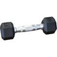 thumbnail image 2 of Rubber Coated Hexagon Dumbbells - Pairs - Encased Hand Weights for Men and Women, 2 of 3