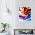 thumbnail image 4 of Wuche  Wall Art Fresh Look Color Abstract Smoke Colorful White Background Painting Pictures Print On Canvas Abstract The Picture for Home Modern Decoration (Stretched, 4 of 5