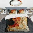 thumbnail image 2 of Designart "Marble Volcano Fiery Red and Gold IV" Abstract Painting Bedding Covert Set - Abstract Red Modern Bed Set With 2 Shams, 2 of 5