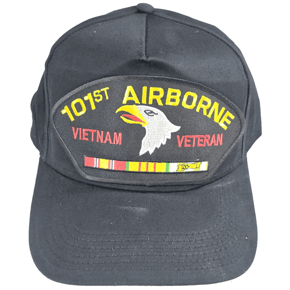 US ARMY 101st AIRBORNE DIVISION ABD VIETNAM VETERAN HAT W/ CAMPAIGN RIBBONS