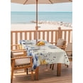 thumbnail image 2 of Outdoor Table Cloth with Umbrella Hole and Zipper, Blue Flowers Waterproof Rectangle Tablecloth 60"x102", Eucalyptus Farmhouse Floral Butterfly Washable Table Cover for Outside Party Patio Picnic, 2 of 8