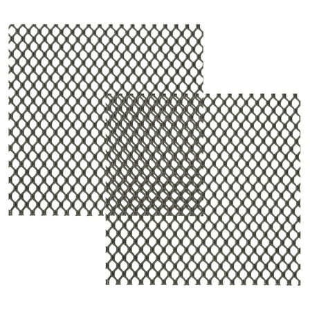 Uxcell 4"L x 4"W Perforated Metal Sheets, 2Pcs 20Ga 5x8mm Hexagon Hole Aluminum Mesh Expanded Perforated Plate for Ventilation Filtration Dryer Vent Grill Guard Screen, Black