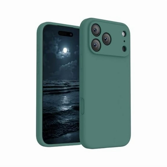 ZHU997 Magnetic for iPhone 17 Pro Max Case, Compatible with MagSafe, [Integrated Silicone Camera Control Button] [Camera Protection] Anti-Scratch Microfiber Lining Phone Case, 6.9", Midnight Green