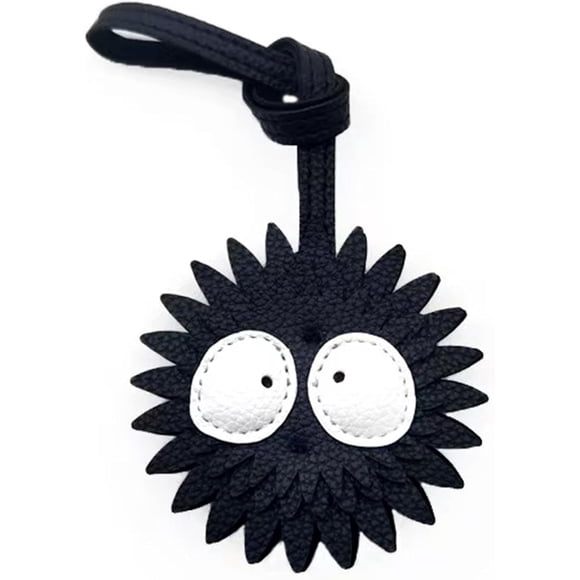 1 pc black charcoal briquette bag charm, fun fashion bag accessory key charms