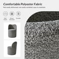 thumbnail image 6 of Swivel Upholstered Dining Chairs Set of 2 Kitchen Boucle Barrel Chairs Dining Room Living Room Grey, 6 of 7