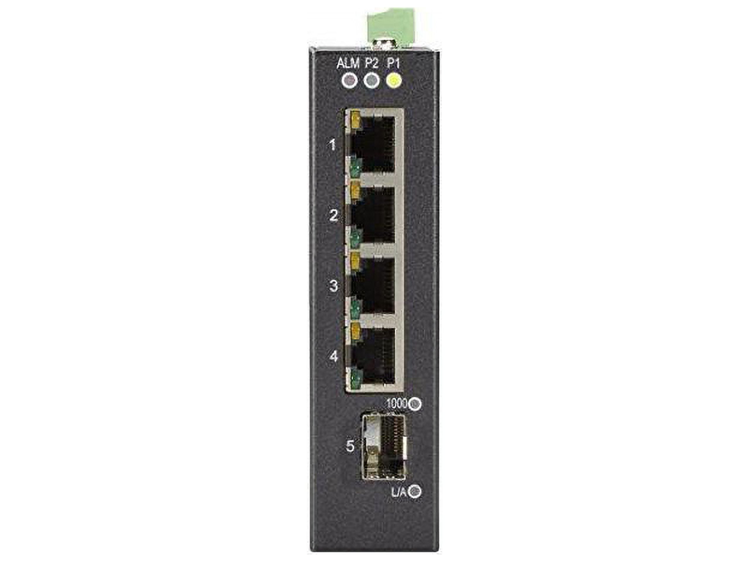 Black Box Industrial Gigabit Ethernet Switch Extreme Temperature 5-Port LIG401A