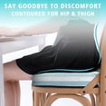 thumbnail image 3 of Premium Abstract Pattern Memory Foam Seat Cushion Ergonomic Chair Pad for Office Chair, Car, Airplane & Bleachers Sciatica, Tailbone Hip & Back Pain Relief - Chair Cushion for Long Office Workers., 3 of 5