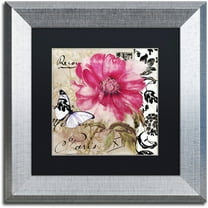 Trademark Fine Art "Le Pink" Canvas Art by Color Bakery Black Matte, Silver Frame