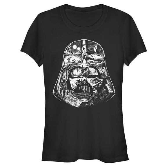 Junior's Star Wars Darth Vader's Journey  Graphic Tee Black Large