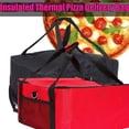 thumbnail image 4 of Kearding Bolsa de pizza aislada para entrega caliente y fresca Disfrute de la pizza en cualquier lugar y en cualquier momento Bolsa de comida Almacenamiento y organización del hogar negro, 4 of 6