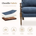 thumbnail image 6 of Villeston Chenille Accent Chair(Set of 2), Solid Wood Armrests Armchair, Single Sofa with Comfortable Cushions and Lumbar,Navy Blue, 6 of 6