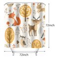 thumbnail image 4 of Linda Cortina de Ducha para Baño de Tela, Moderna, Cortina de Baño Impermeable, Patrón de Plantas de Animales, 183*183cm, 4 of 5