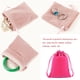thumbnail image 4 of Monstrate 100 piezas de bolsas de terciopelo para joyería, almacenamiento de maquillaje con cordón, organizador pequeño, bolsa de regalo para Almacenamiento y organización del hogar Rosa roja, 4 of 6