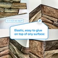 thumbnail image 7 of Smart Profile  3D Wall Panels for Interior Wall Decor Non-adhesive PVC Light Brown Faux Stone Wall Panels 10 Pack(49 Sq ft) Wall Covering Panels for Home and Office  Size (37.7 x 18.5) Inches, 7 of 7