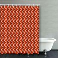 thumbnail image 1 of ABPHQTO Cortina de ducha de baño con estampado marroquí naranja quemado moderno 160x180 cm, 1 of 4
