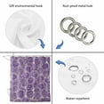 thumbnail image 5 of Valentine's Day Bathroom Shower Curtains with 12 Hooks Polyester Waterproof Shower Curtain for Stalls and Bathtubs Purple Rose Romantic Floral Farmhouse Decorative Bathroom Curtain 48x72 Inches, 5 of 9