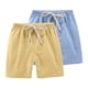 thumbnail image 1 of Odeerbi 2-13 Años Para Niños Niñas 2 Pcs Summer Cotton Linen Shorts Entrenamiento de Deportes Deportivos Atletismo Shorts Sólidos de Color Sólido, 1 of 8