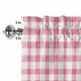 thumbnail image 2 of Valances for Windows Easter Rabbit Cow Egg Carrot Rod Pocket Short Curtain for Bathroom Living Room Bedroom Spring Farmhouse Animal Pink Plaid 1 Panel 42x12in, 2 of 9