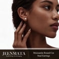 thumbnail image 5 of JeenMata 1 Carat Round Solitaire Moissanite Stud Earrings for Women, Earrings for Men, 18K Yellow Gold Plated, Hypoallergenic Earrings, D VS1, Stud Earring for Woman, Jewelry, Gift, Earrings, 5 of 11