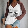 thumbnail image 2 of Chandails à Col Rond Légers Décontractés pour Femmes à Manches Longues, T-Shirt à Enfiler Imprimé Graphique de Football, Hauts Athlétiques pour Femmes, Coupe Ample, Chemises d'Été pour Femmes, Chemise d'Été pour Femmes, Chemise à Rayures pour Femmes, 2 of 4