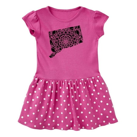 

Inktastic Connecticut Silhouette Mandala Gift Toddler Girl Dress
