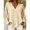 Beige, variant on Only Moment Sky Blue Women Oversized T-Shirts Oversized Sweatshirts V Neck Trendy Women's Plain Long Sleeve Pullover Tops Fashion S
