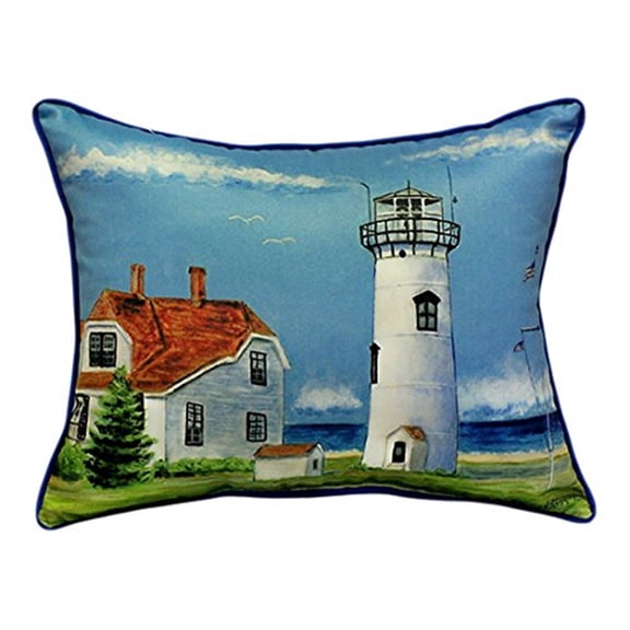 Betsy Drake ZP485 Chatham MA Lighthouse Throw Pillow- 20 x 24 in.