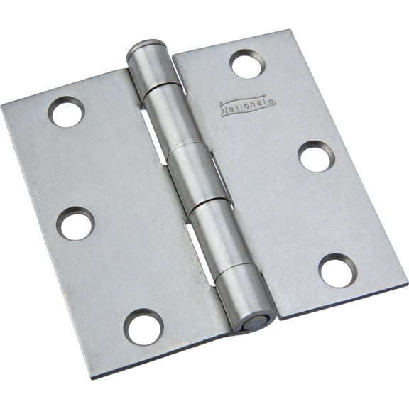 National Hardware 3 In. Square Plain Steel Broad Door Hinge N139-808 Pack of 10