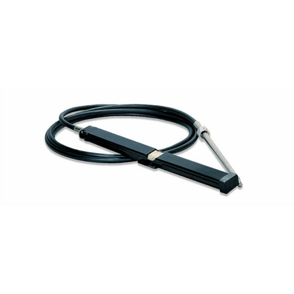 SeaStar Boat Steering Cable SSC13420 Track; Fits SH5210P/SH5230P NFB /SH91610P And SH91630P NFB Helms; Rack And Pinion Design; 20 Foot Length; Black; Stainless Steel Output Ends; 1 Threaded