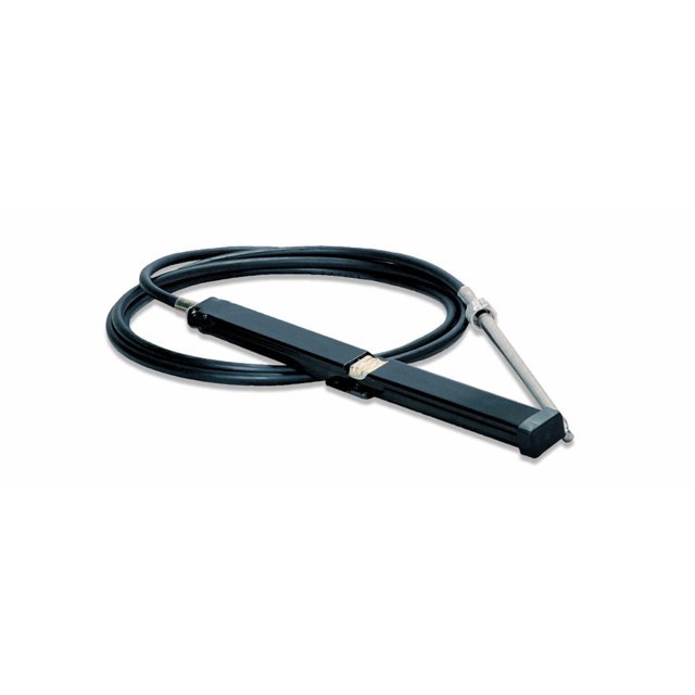 SeaStar Câble de Direction de Bateau SSC13416 Rail; Compatible SH5210P/SH5230P NFB /SH91610P et SH91630P NFB; Conception de Rack et Pignon; Longueur de 16 Pieds; Noir; Extrémités de Sortie en Acier Inoxydable; 1 Fileté