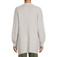 thumbnail image 5 of Time and Tru Women's Fashion Cable Cardigan, 5 of 5