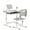 Grey, variant on Qaba Kids Desk and Chair Set Height Adjustable Student Writing Desk, Blue