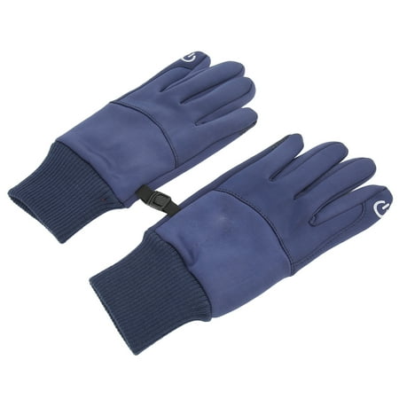 

Waterproof Gloves Skid Resistance Warm Glove Soft Wide Application For Men For Cycling Blue M