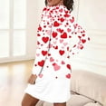 thumbnail image 5 of yievot Women's Nightgown Valentine's Day Long Sleeve Sleepshirts Crew Neck Nightshirt Casual Loose Loungewear Sleepwear, 5 of 6